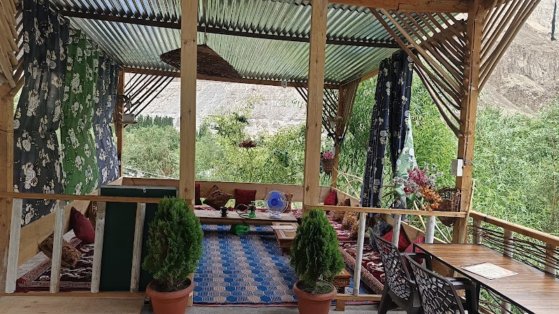 Bridge Cafe and swimming pool turtuk